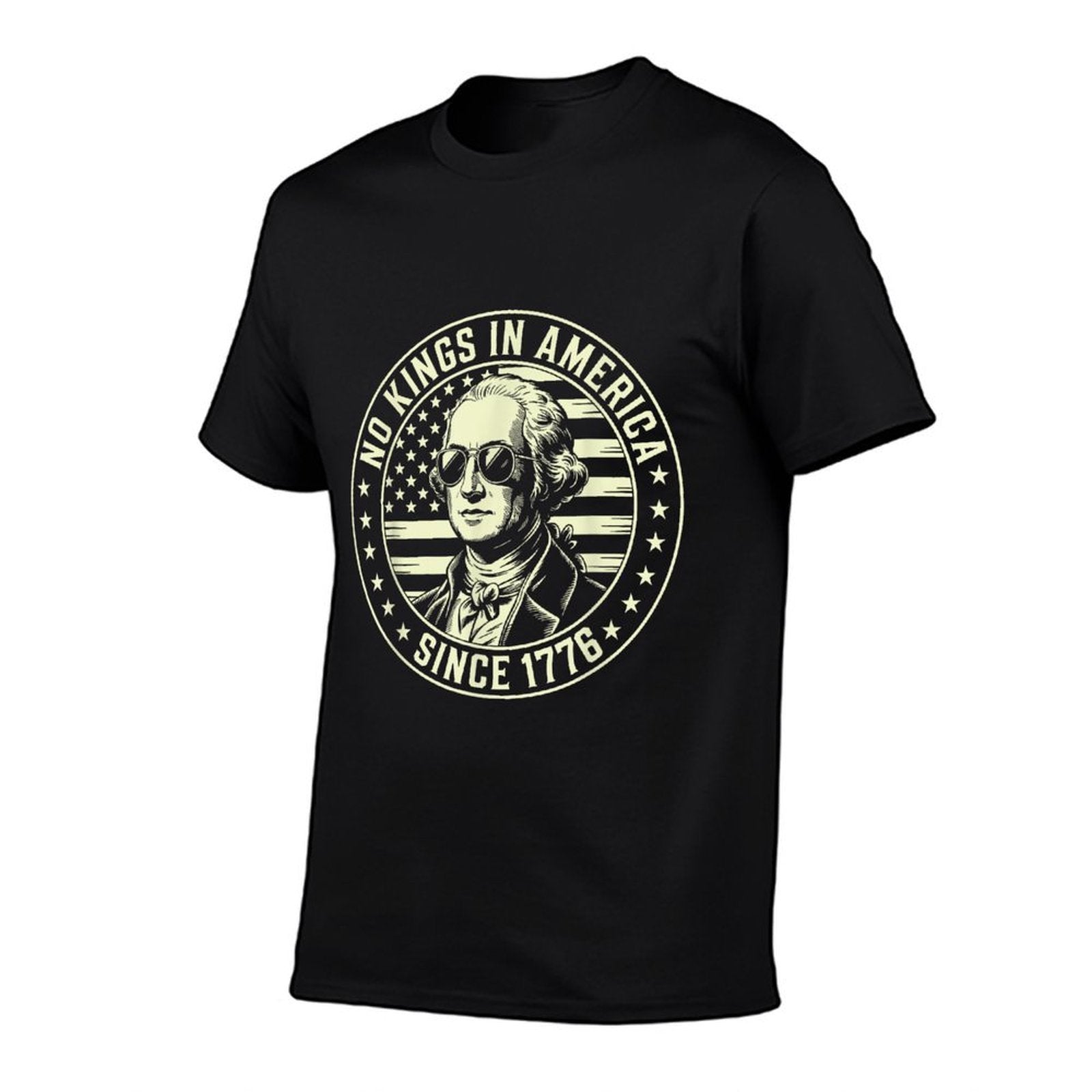 4th Of July No Kings in America George Washington  Odor-resistant T-Shirt