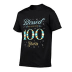 Blessed By God For 100 Years Old 100th Birthday Party B-Day Comfortable T-Shirt