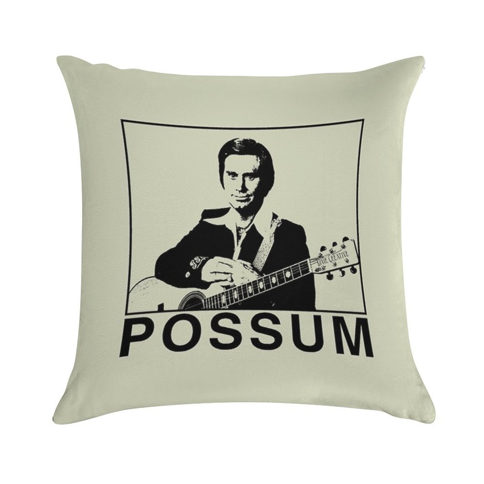 Vintage The Possum George Jones Soft Skin-Friendly Throw Pillow