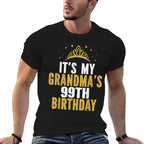 It's My Grandma's 99th Birthday 99 Years Old Women  Eco-friendly Material T-Shirt