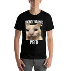Consider Your Pants Peed Weird Cat Meme Funny Memes Brainrot  Summer-ready Fabric T-Shirt
