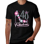 40 And & Fabulous 1980 40Th Birthday Gift For Womens  Fade-proof Color T-Shirt