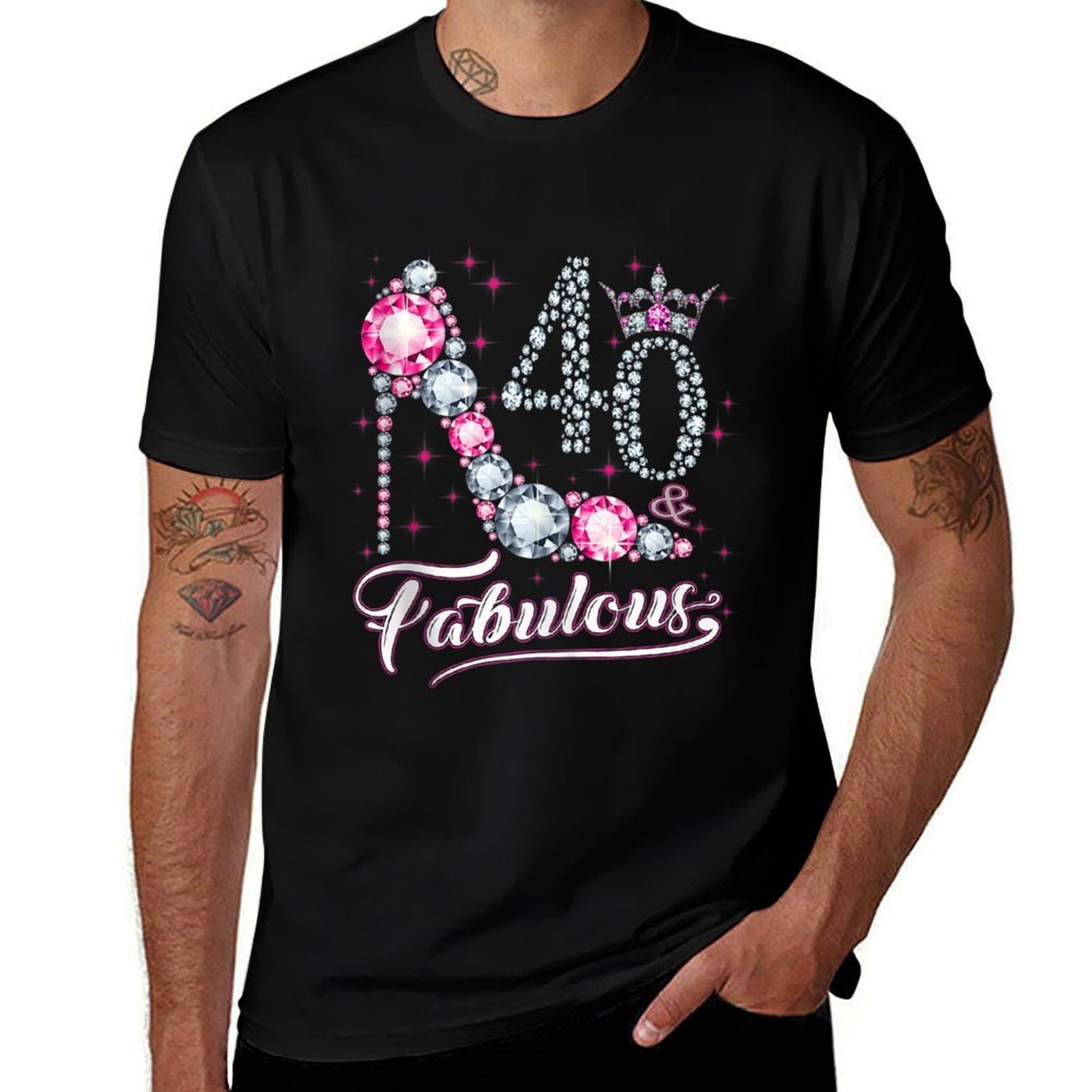 40 And & Fabulous 1980 40Th Birthday Gift For Womens  Fade-proof Color T-Shirt