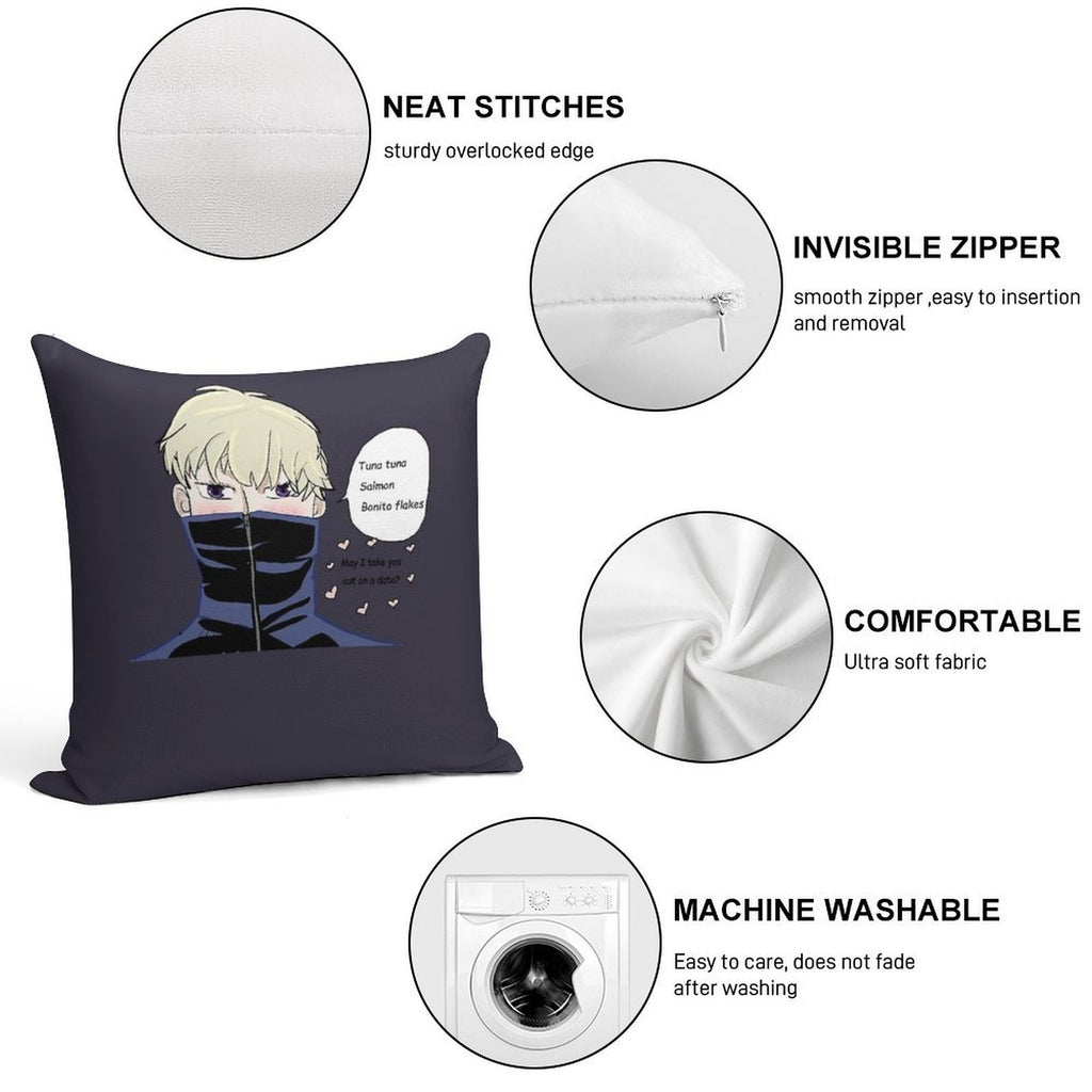 Experience Tactical Thinking In Combat Bonito Flakes Guy Gift For Fans Soft Washable Throw Pillow