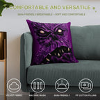 Necronomicon Creepy Face Soft Short Plush Fabric Throw Pillow