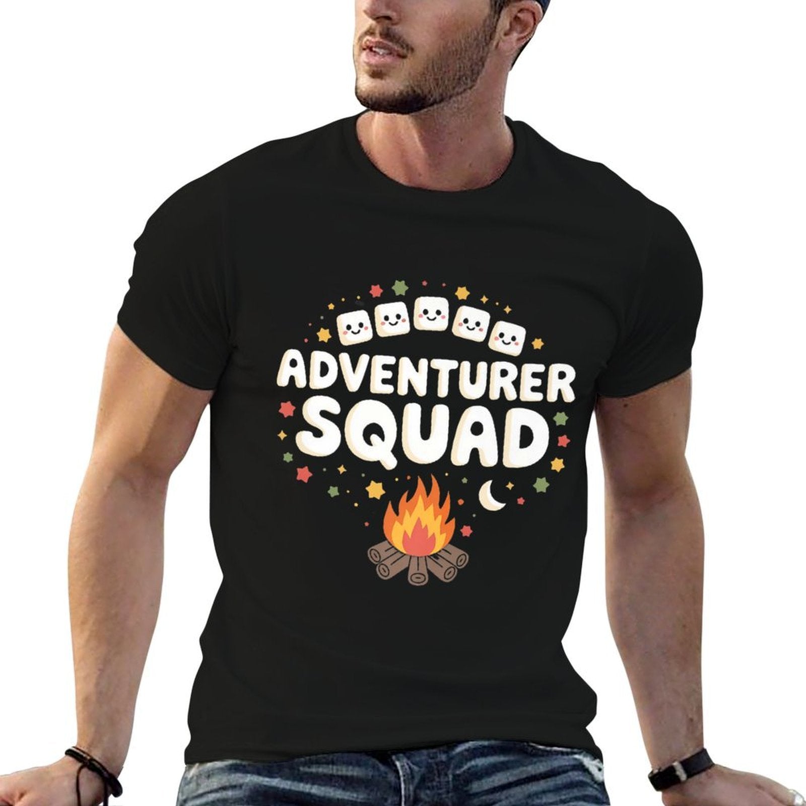 Adventurer Squad Campfire Cousin Crew Trip 2025 Marshmallow Premium  Stretchy T-Shirt
