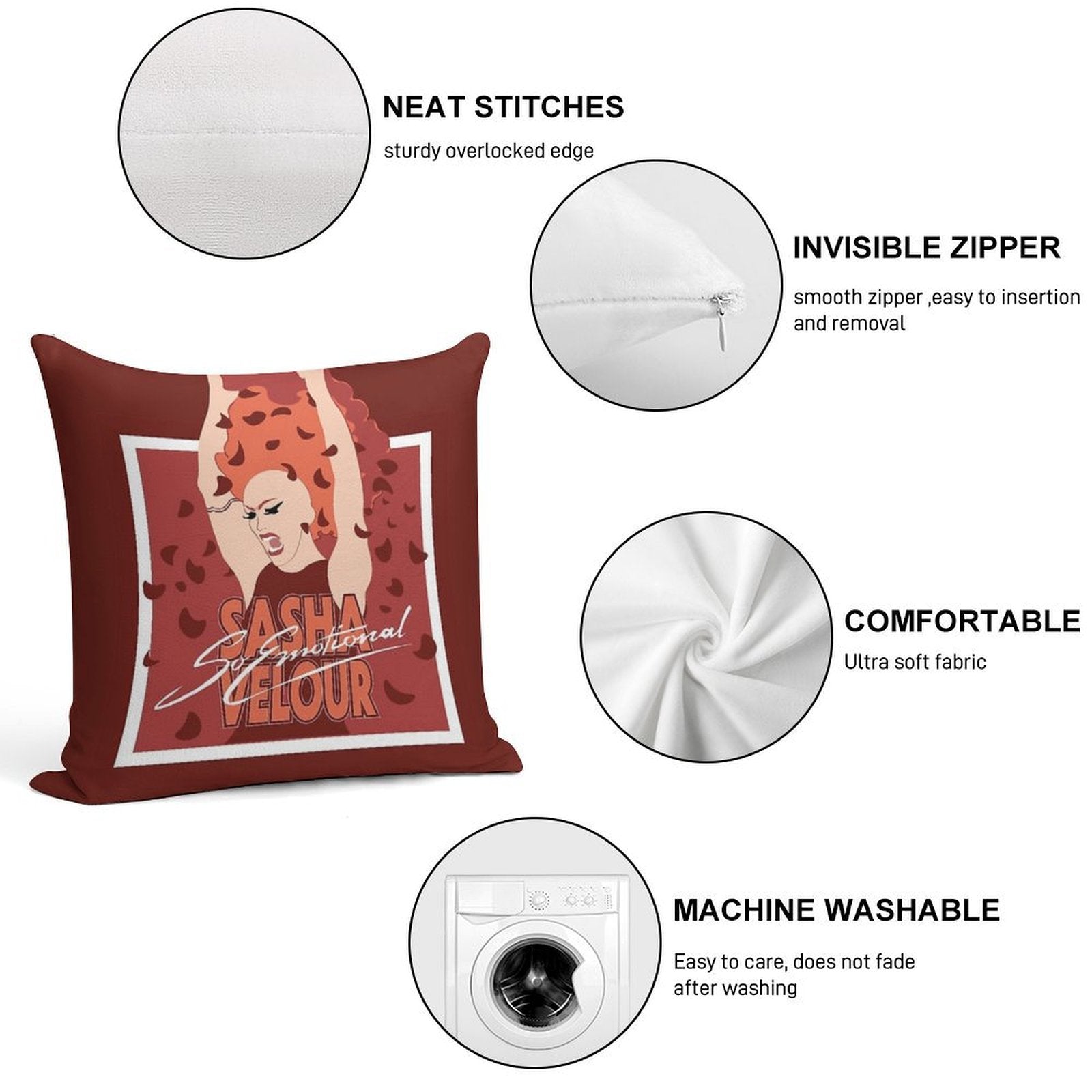 So Emotional by Sasha Soft Bedroom Essential Throw Pillow