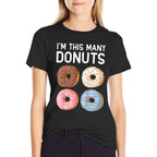 Cute Donut 4th Birthday I'm This Many Donuts 4-Year-Old  Eco-friendly Material T-Shirt