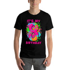 8th Birthday Paint Splashes Tshirt Kids Girls Boys 8 Years  Vintage-inspired T-Shirt