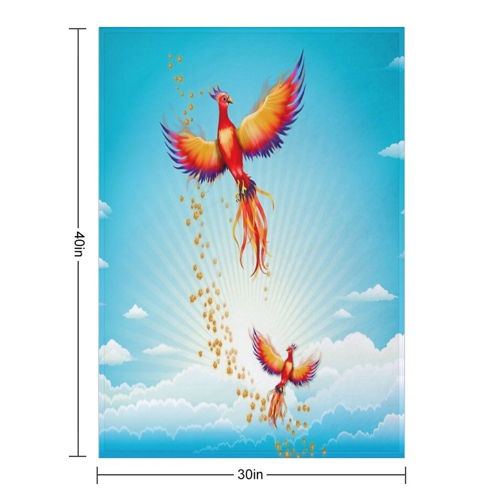 Phoenix Rising Easy Care Throw Blanket