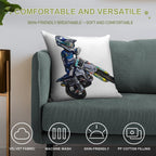 Dirt Bike Studios Collection 189 Soft Durable Construction Throw Pillow