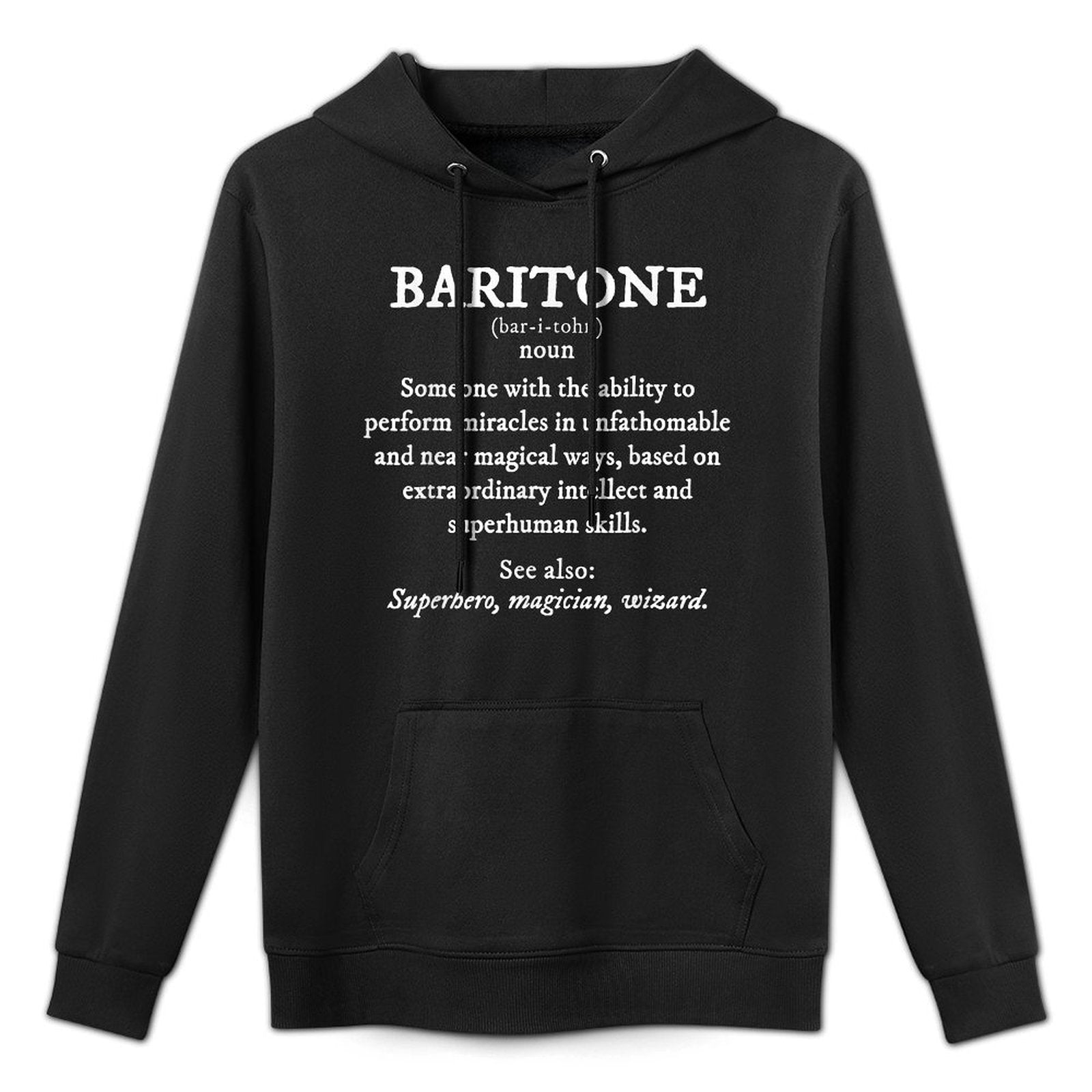 Baritone Definition Funny Orchestra Singer Quartet Moisture-Wicking Hoodie