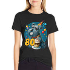Miniature Schnauzer Dog 80th Birthday Themed Party 80  Tagless Design T-Shirt