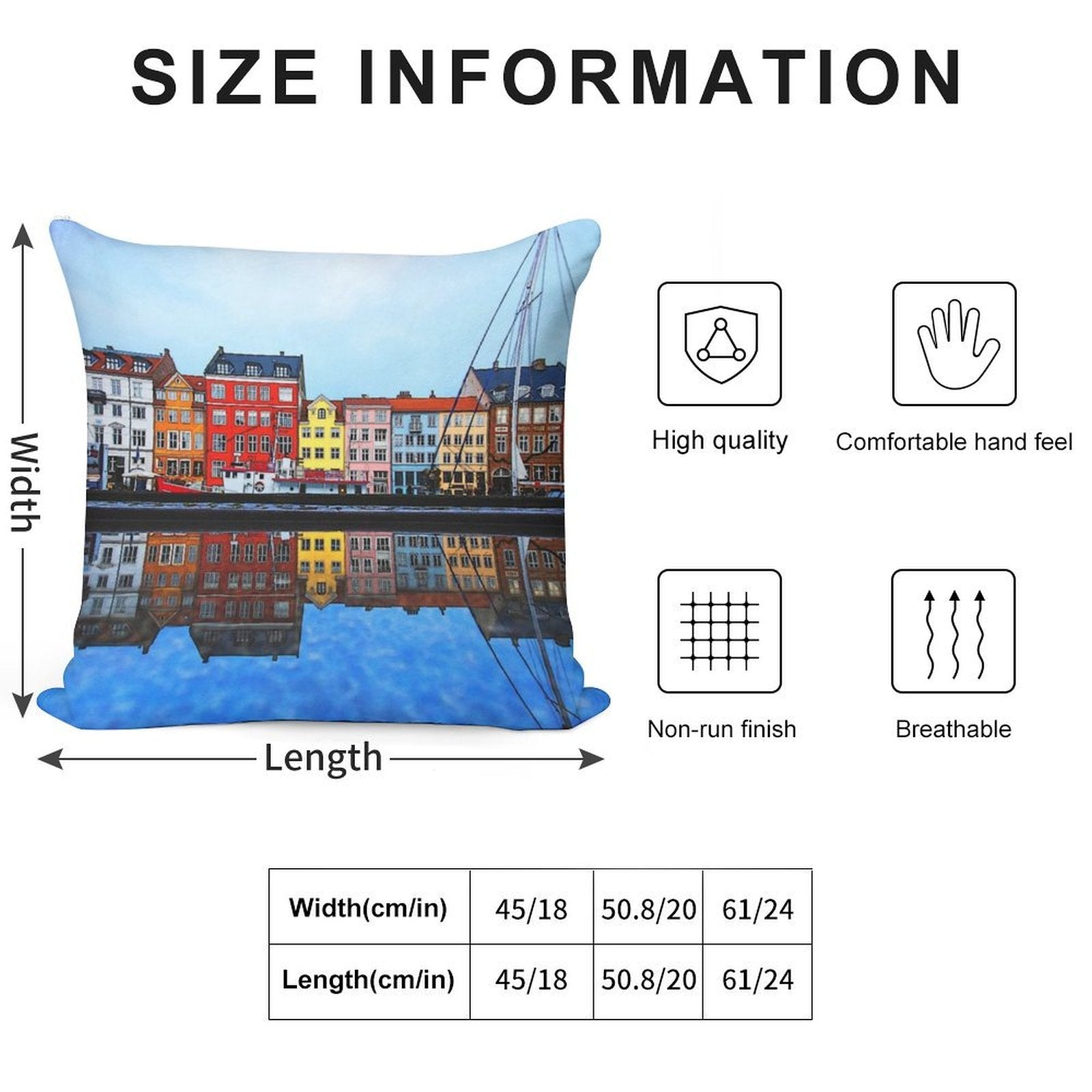 Copenhagen City Soft Style Accent Throw Pillow