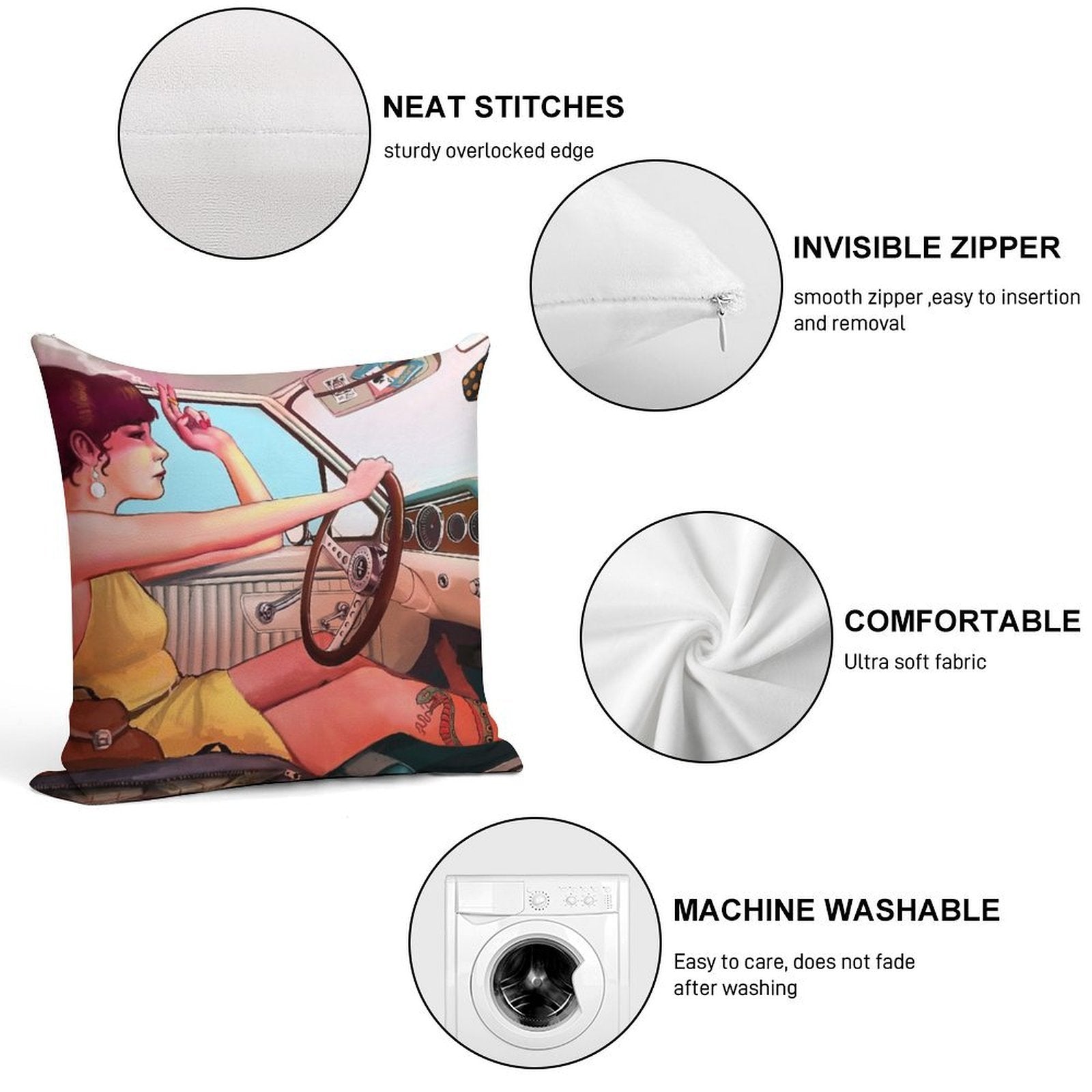 The Getaway Soft Decorative Cover Throw Pillow