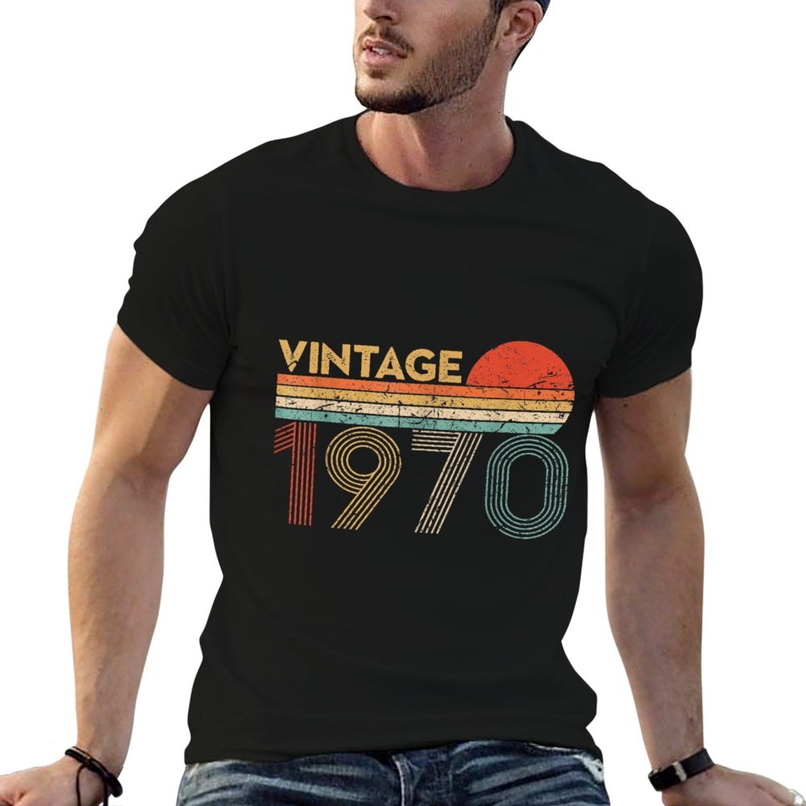 53 Year Old Birthday Vintage Classic Born In 1970  Moisture-wicking T-Shirt
