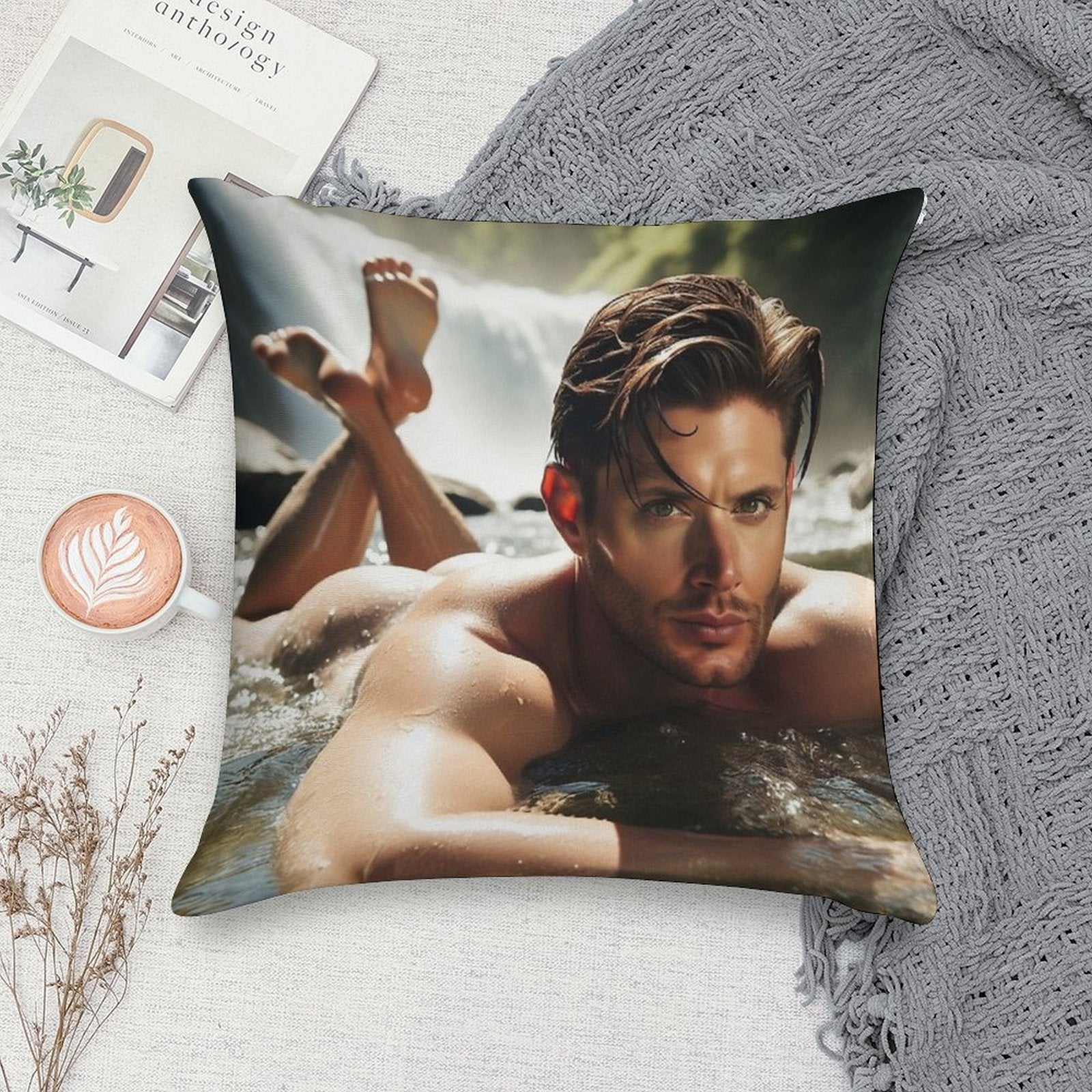 Jensen Ackles Soft Warmth Comfort Throw Pillow
