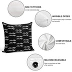 Sea Ray Double Black And White Print Soft Easy Maintenance Throw Pillow