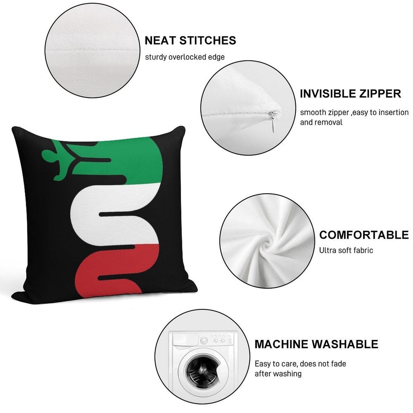 Alfa Romeo Snake  Classic T-Shirt Soft Shrink-Resistant Throw Pillow