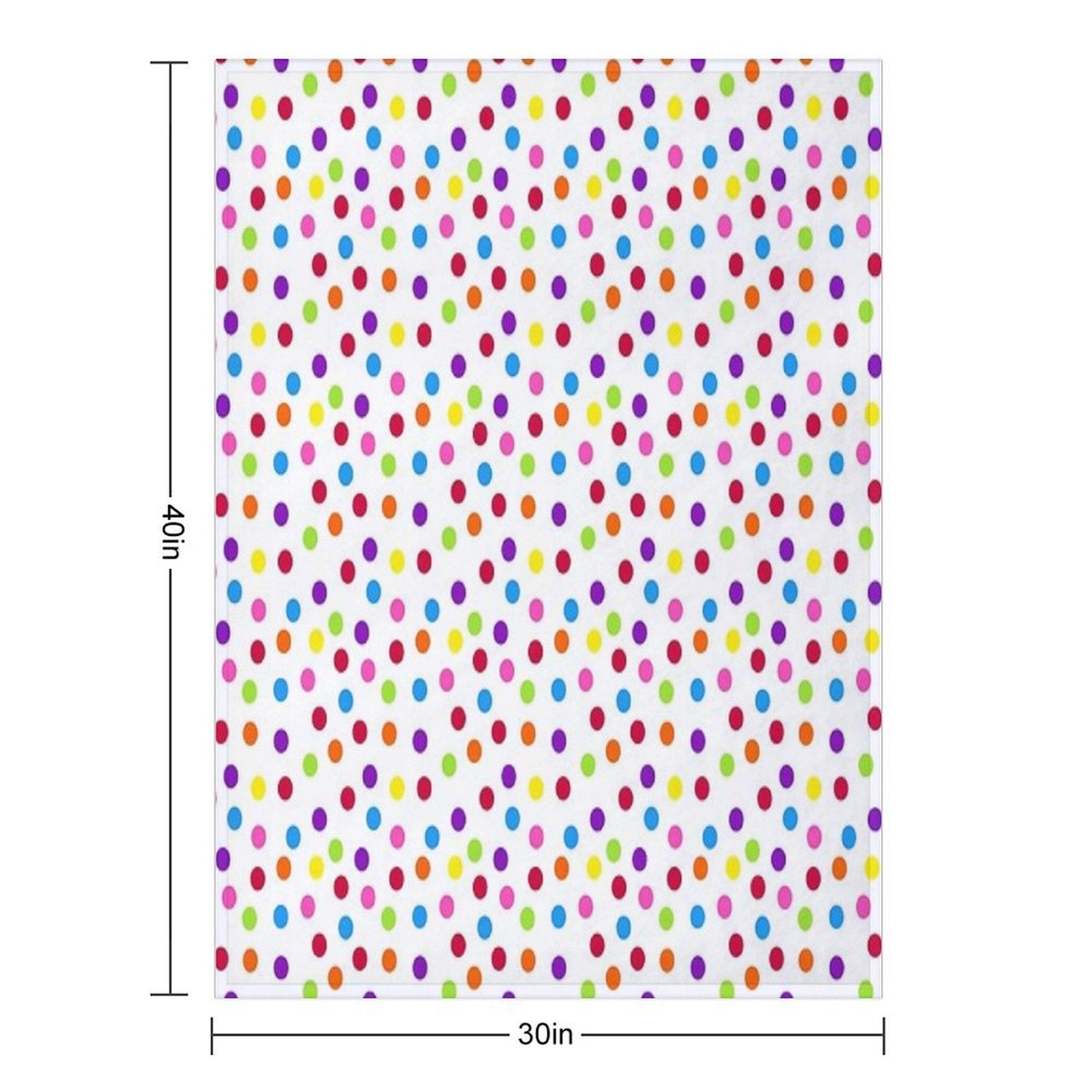 Rainbow Multi-color Confetti Polka Dot All-season Throw Blanket