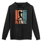 9th Birthday Retro Baseball Player Boys Kids 9 Years Old Colorfast Hoodie