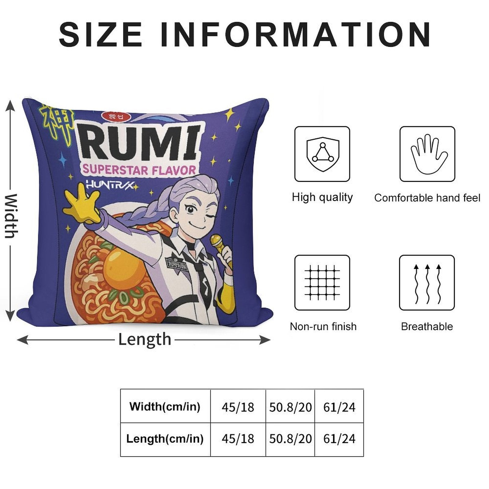 Rumi Ramen Flavor Soft High-Density Material Throw Pillow