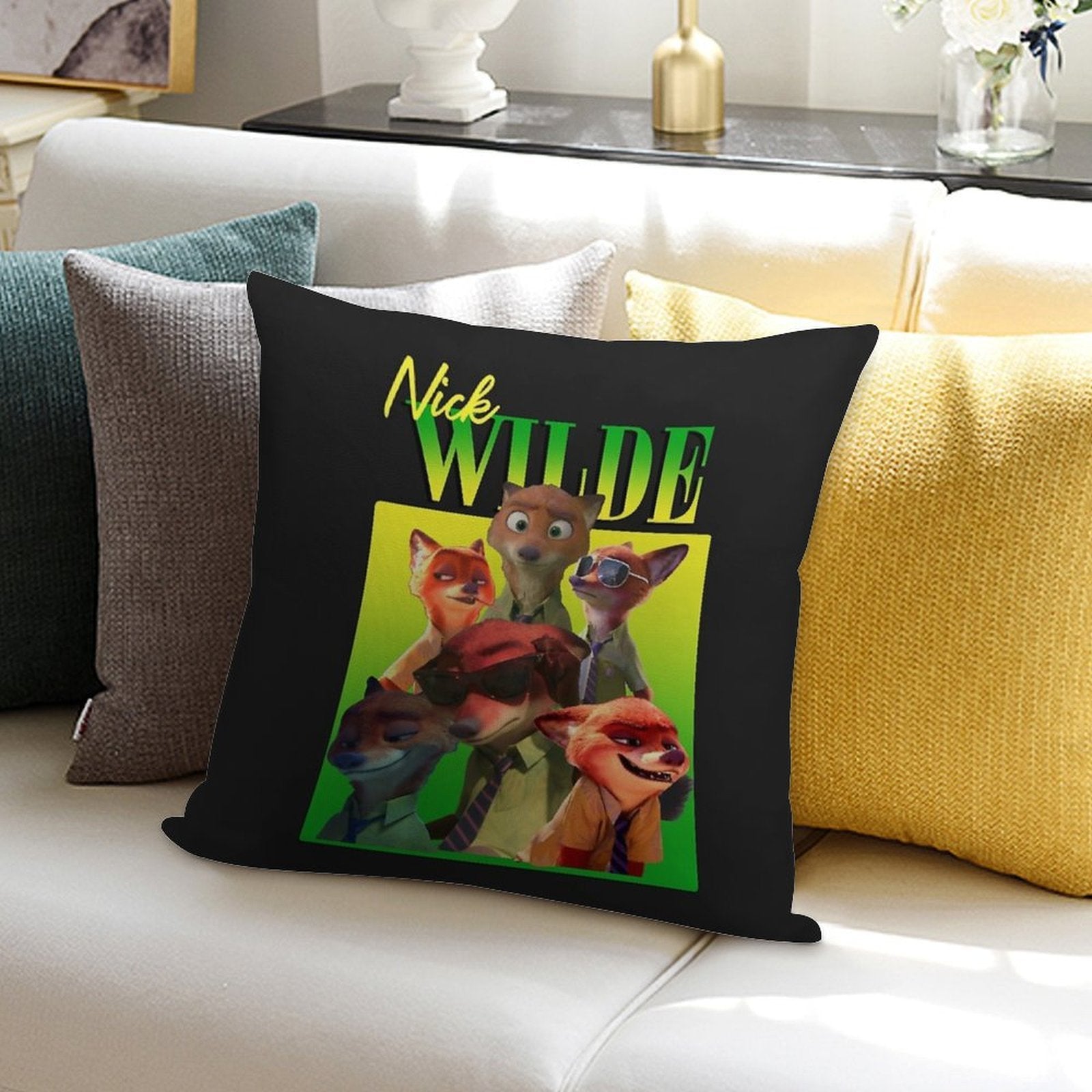 Nick Wilde Homage Soft Warmth Comfort Throw Pillow