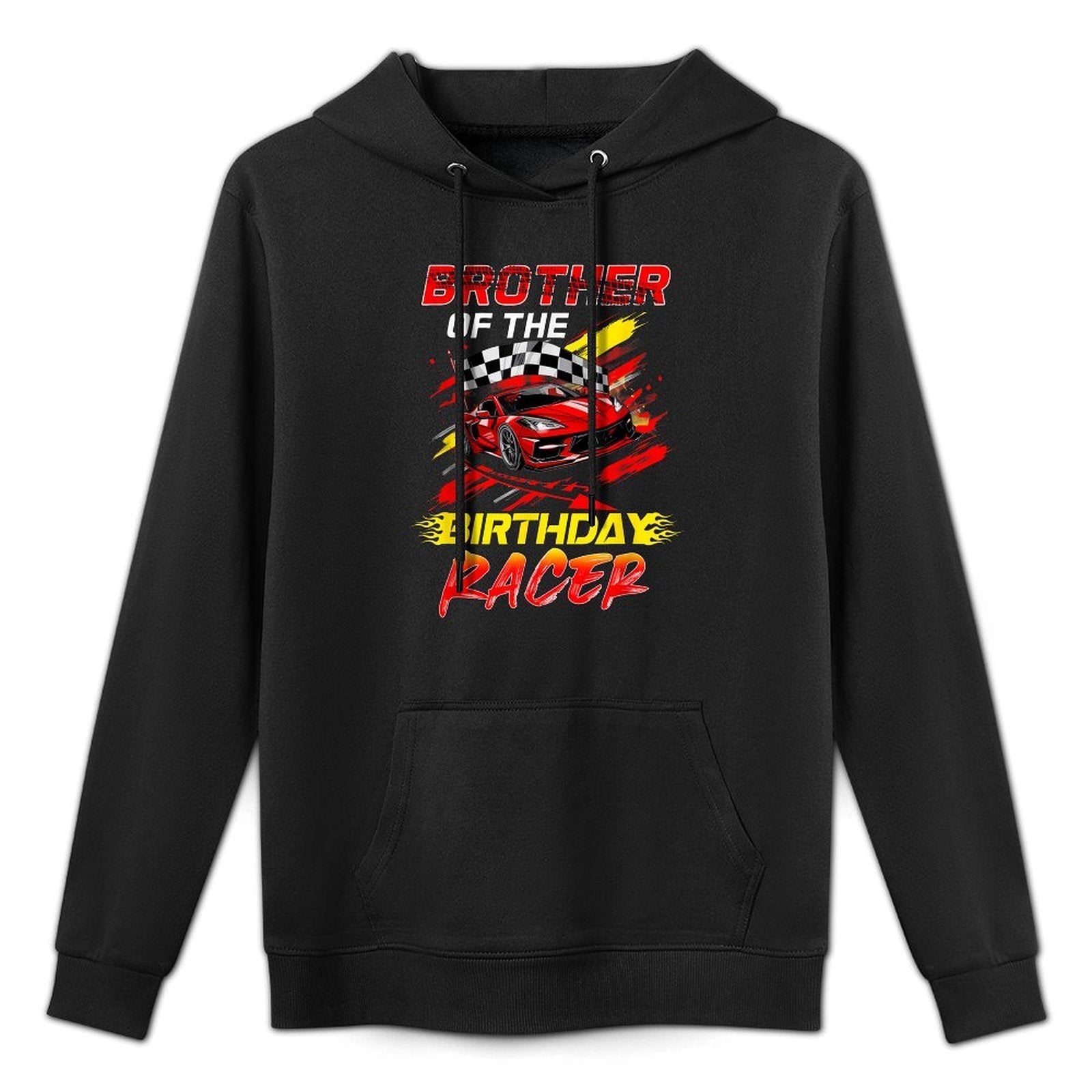Brother Of The Birthday Racer Race Car Party Family Matching Durable Construction Hoodie