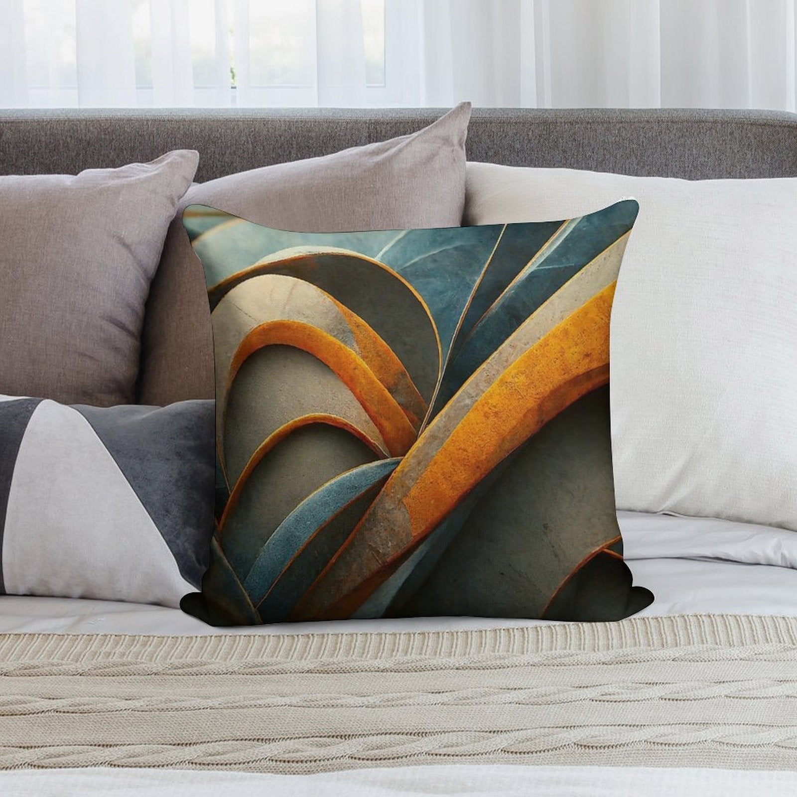 Modern Design Abstract Background And Texture Soft Warmth Comfort Throw Pillow