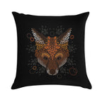 Fox Face Soft Hidden Zipper Throw Pillow