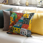 Reykjavik Rooftops Soft Reinforced Edging Throw Pillow