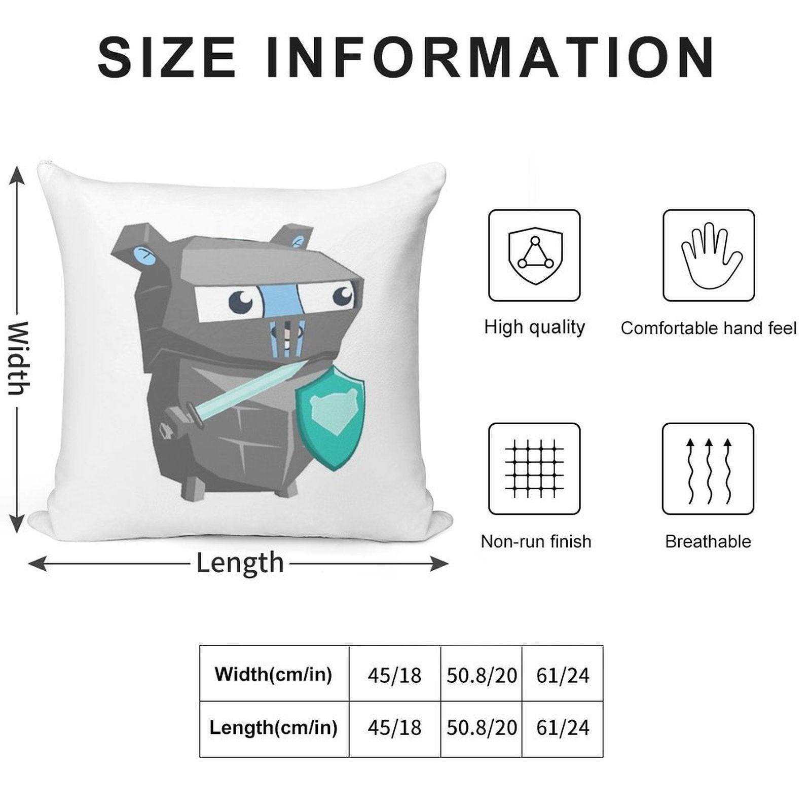 The Go Gopher Dark Knight Soft Bedroom Essential Throw Pillow