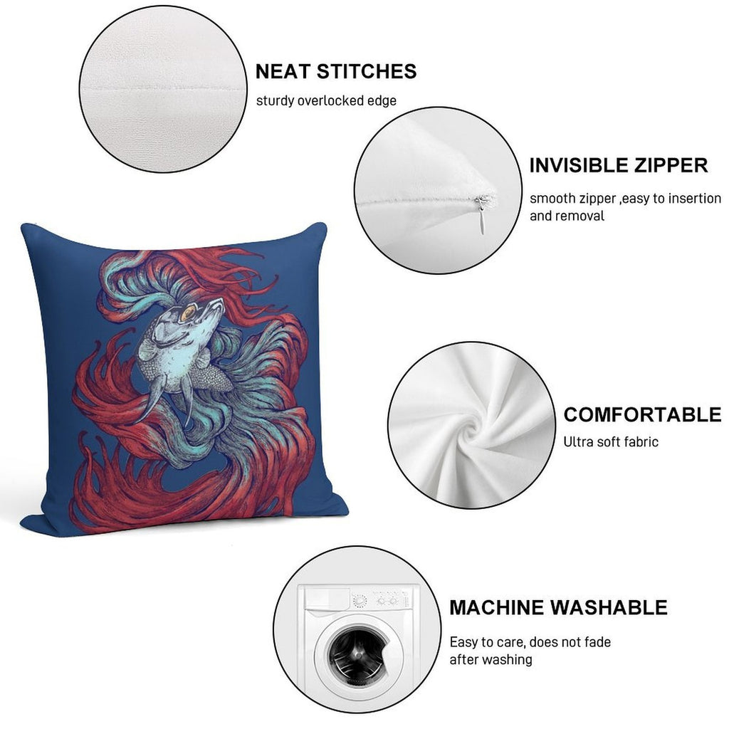 Betta New Wave Soft Skin-Friendly Throw Pillow