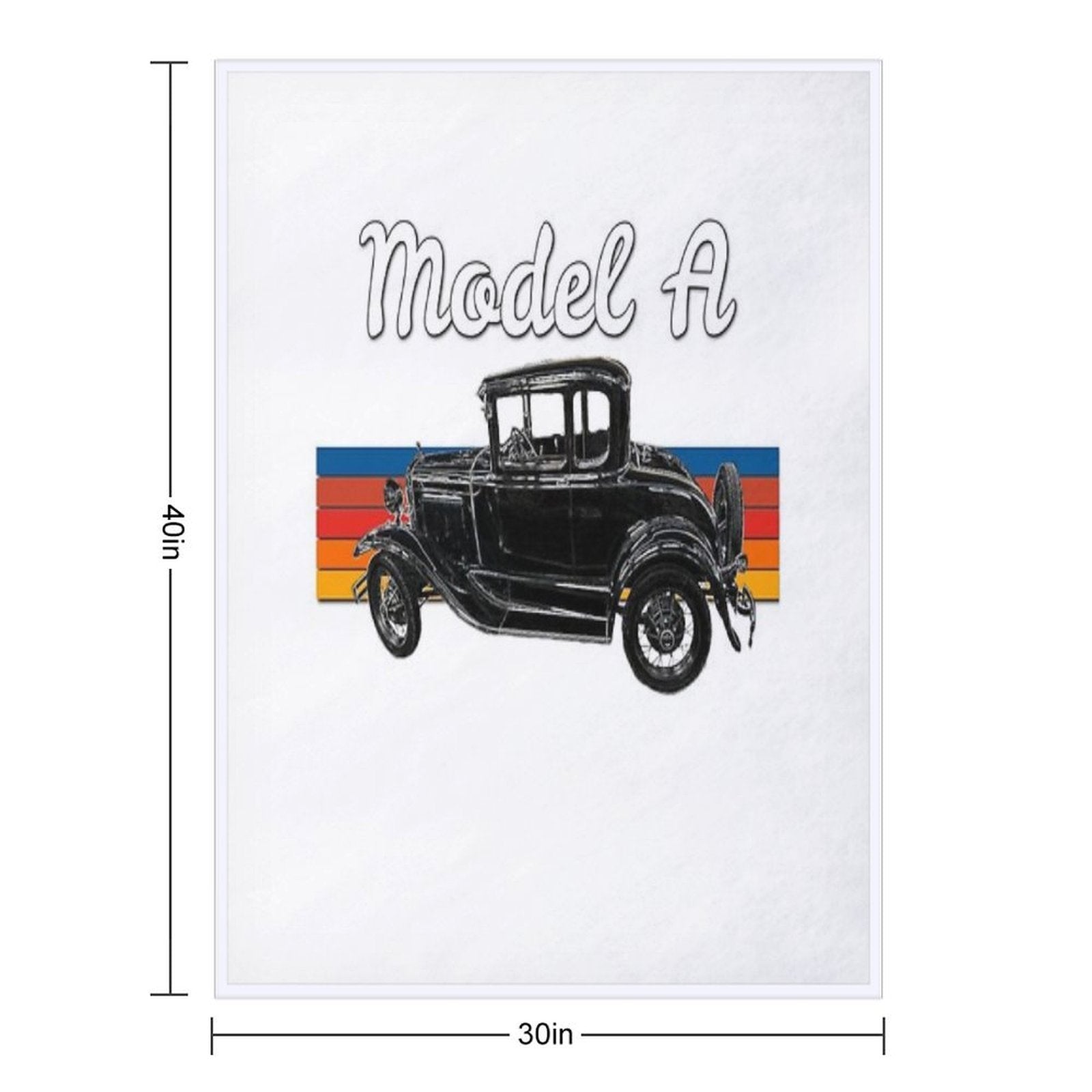Vintage Model A Car, 1930 Model A Coupe Vintage American Car Plush Throw Blanket