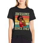 60th Birthday Ts For Women, Awesome Since 1963  Eco-friendly Material T-Shirt