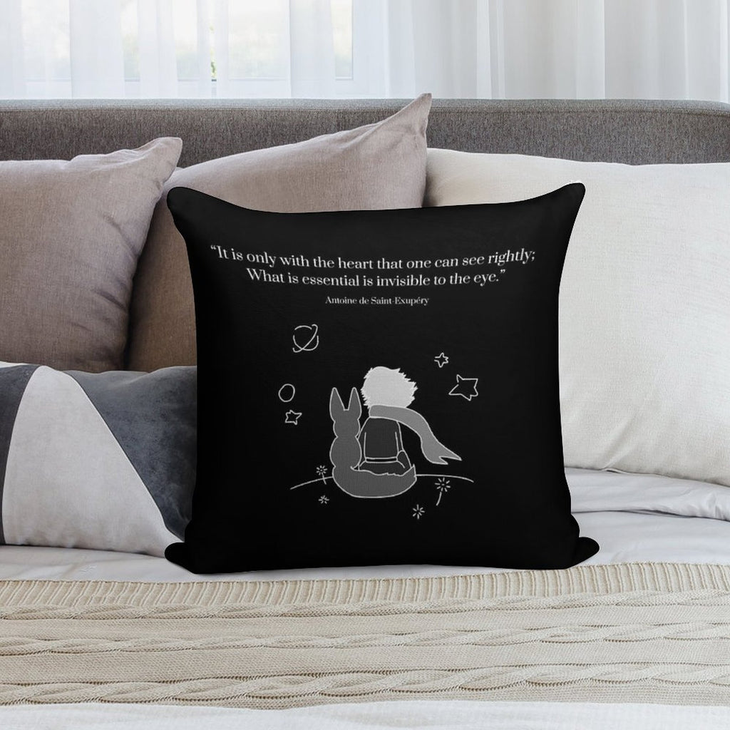 THE LITTLE PRINCE (black And White) Soft Fade-Resistant Throw Pillow