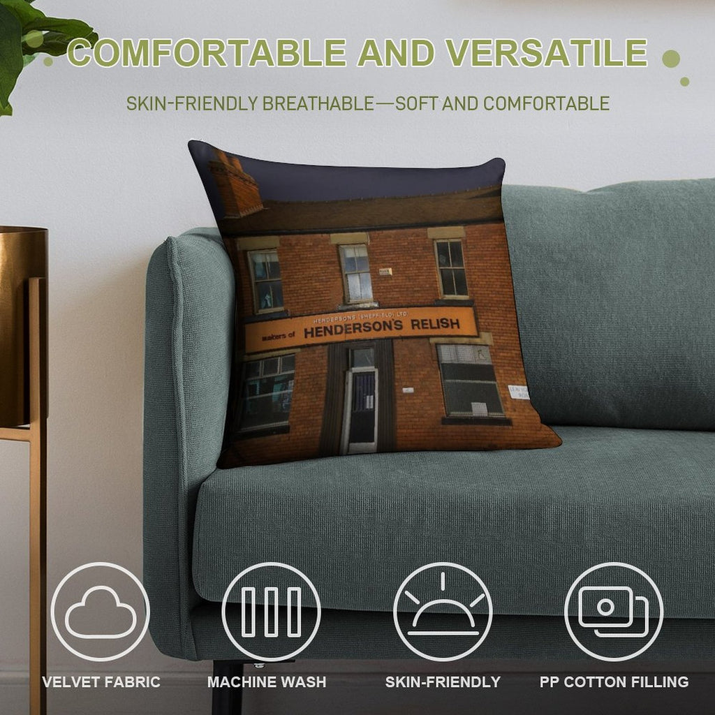 Henderson's Relish Old Building Soft Multiple Sizes Throw Pillow