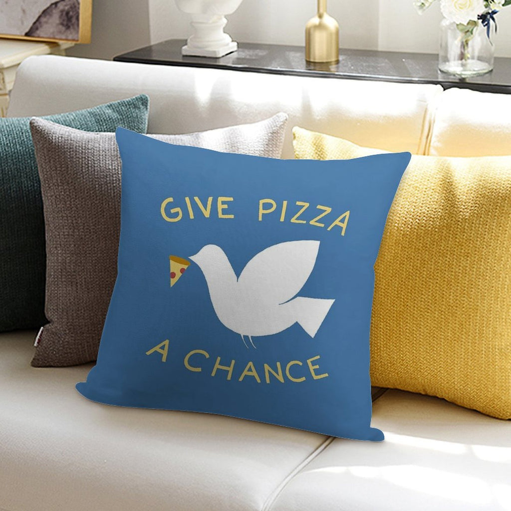 War & Pizza Soft Gift Ready Throw Pillow