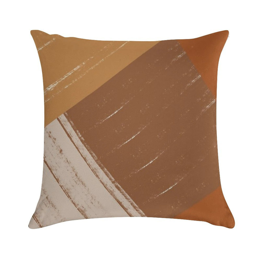 Warm Color Stripes Contemporary Soft Style Accent Throw Pillow