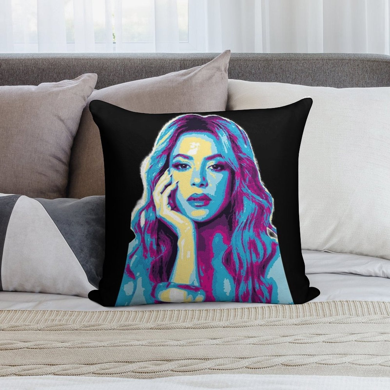 Shakira Retro 80s Soft Home Decor Throw Pillow