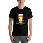 21st Birthday Happy Beerthday Party  Heathered Texture T-Shirt