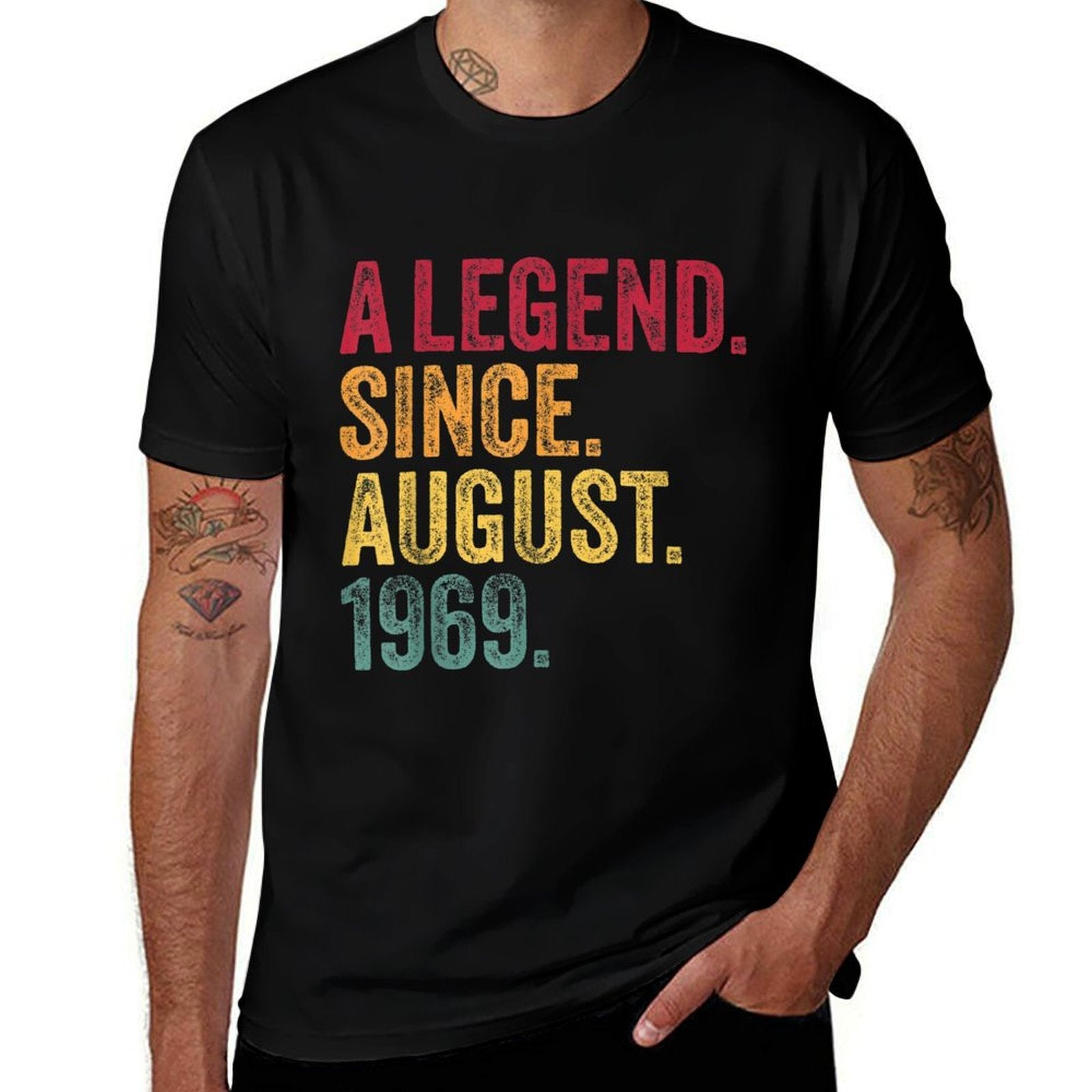 A Legend Since August 1969 50th Birthday Gift Vintage Retro  Oversized Silhouette T-Shirt