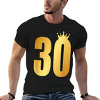 30th Birthday King Queen Crown  Cotton T-Shirt