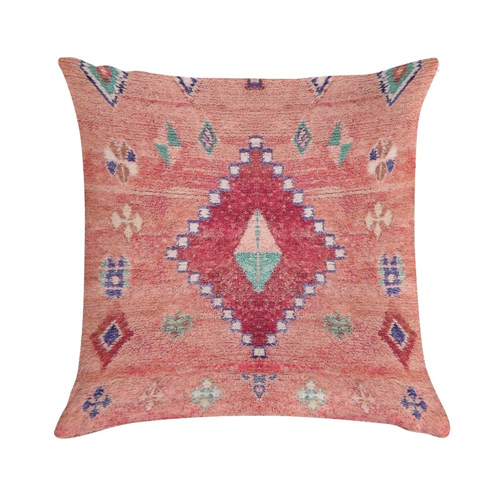 Heritage Moroccan Rug Style Design Soft Easy Maintenance Throw Pillow