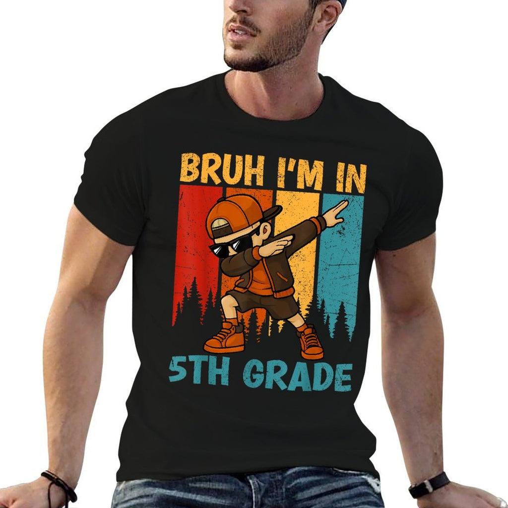 Bruh Im In 5th Grade Fifth Grade Dabbing Boy Student  Soft T-Shirt