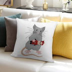 Rat with Plushia Soft Style Accent Throw Pillow