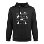 Cute Cat Kitty Playing Music Note Clef Musician Art Medium-Weight Fabric Hoodie