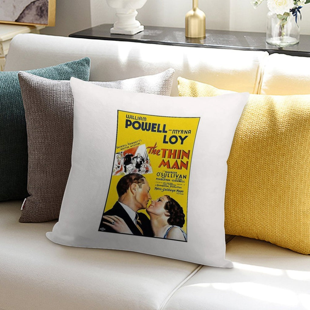 Retro Movie Art - The Thin Man Soft High-Density Material Throw Pillow