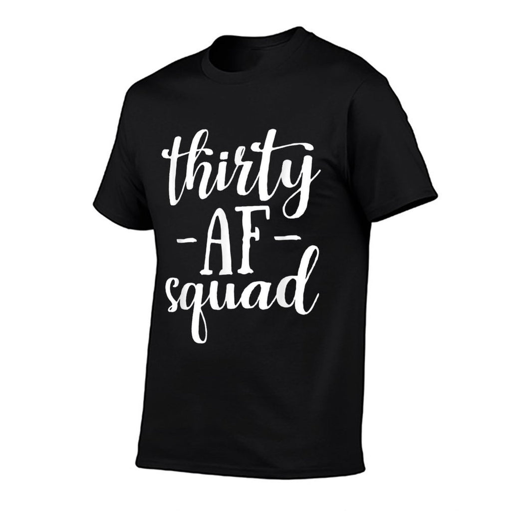 30th Birthday Thirty AF Squad Thirty Squad Gift  Heathered Texture T-Shirt