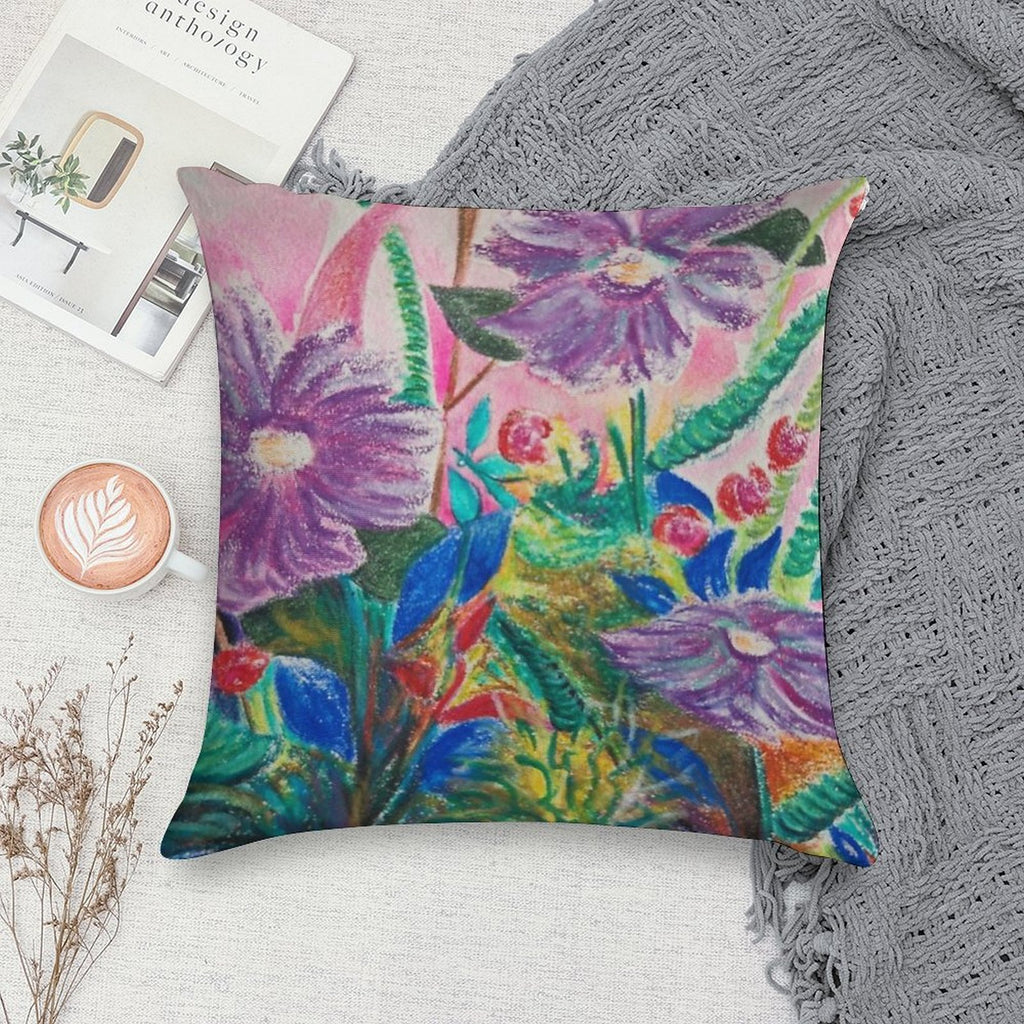Flower Power Soft Washable Throw Pillow